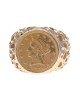 Gentlemans $2.5 Liberty Head Nugget Ring